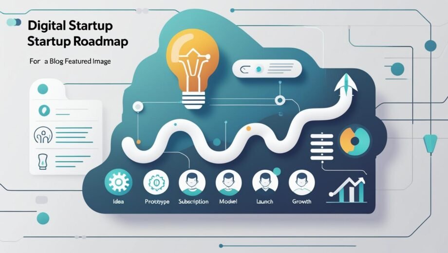SaaS startup roadmap showing stages from idea to growth