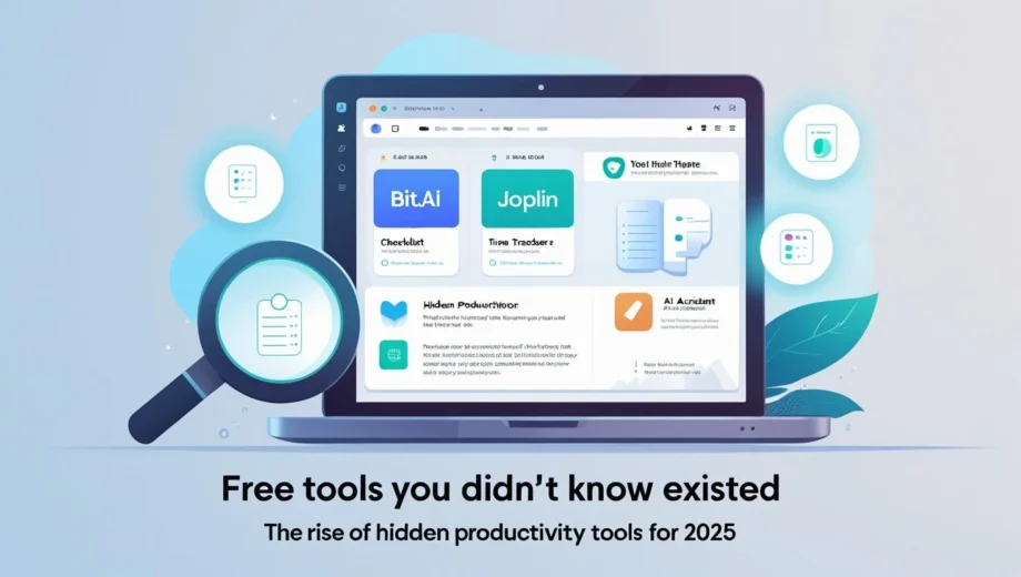 Featured image showing hidden productivity tools for 2025 with the heading “Free Tools You Didn’t Know Existed