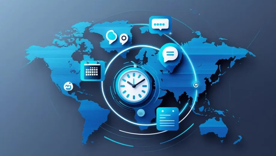 Futuristic digital interface showing top freelance tools for productivity and task management in 2025